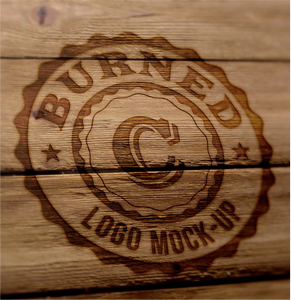 burned logo - branding